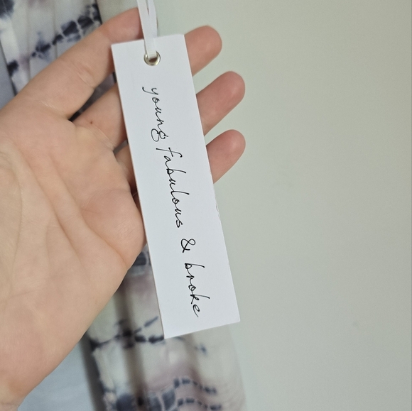 Young Fabulous & Broke, New Gray Tie Front Split Leg Harem Beach Pants Medium - Picture 7 of 12